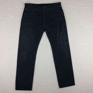 Levi's 502 Pants Mens 32x30 Black Tapered Fit Corduroy